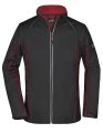 Dames Softshell jas Daiber JN1121 Zwart-Rood